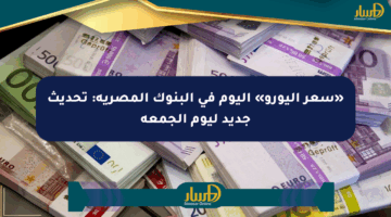 «سعر اليورو» اليوم في البنوك المصرية: تحديث جديد ليوم الجمعة